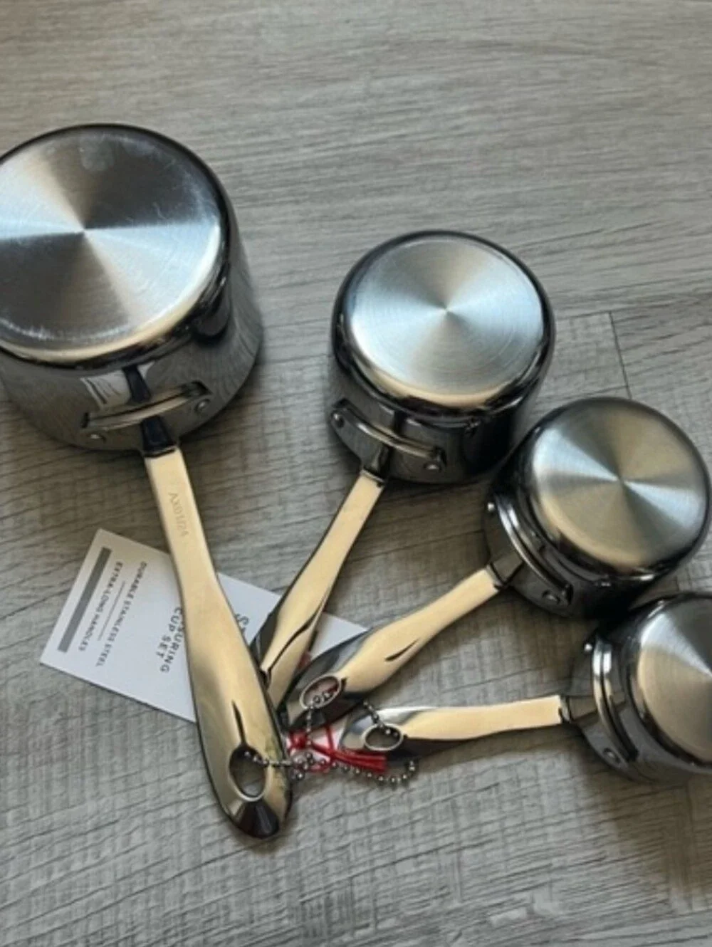 Stainless Steel Measuring Cups Set - Silver